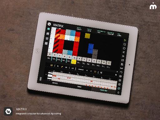 LK - Live Control's MATRIX Composer on iPad.