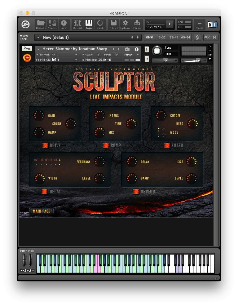 Sculptor Live Impacts for Kontakt