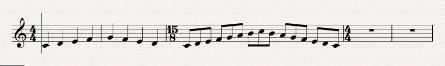 notate in free rhythm 1c