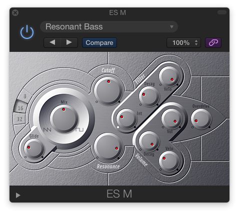 The ES M is a simple mono analog-style synth.