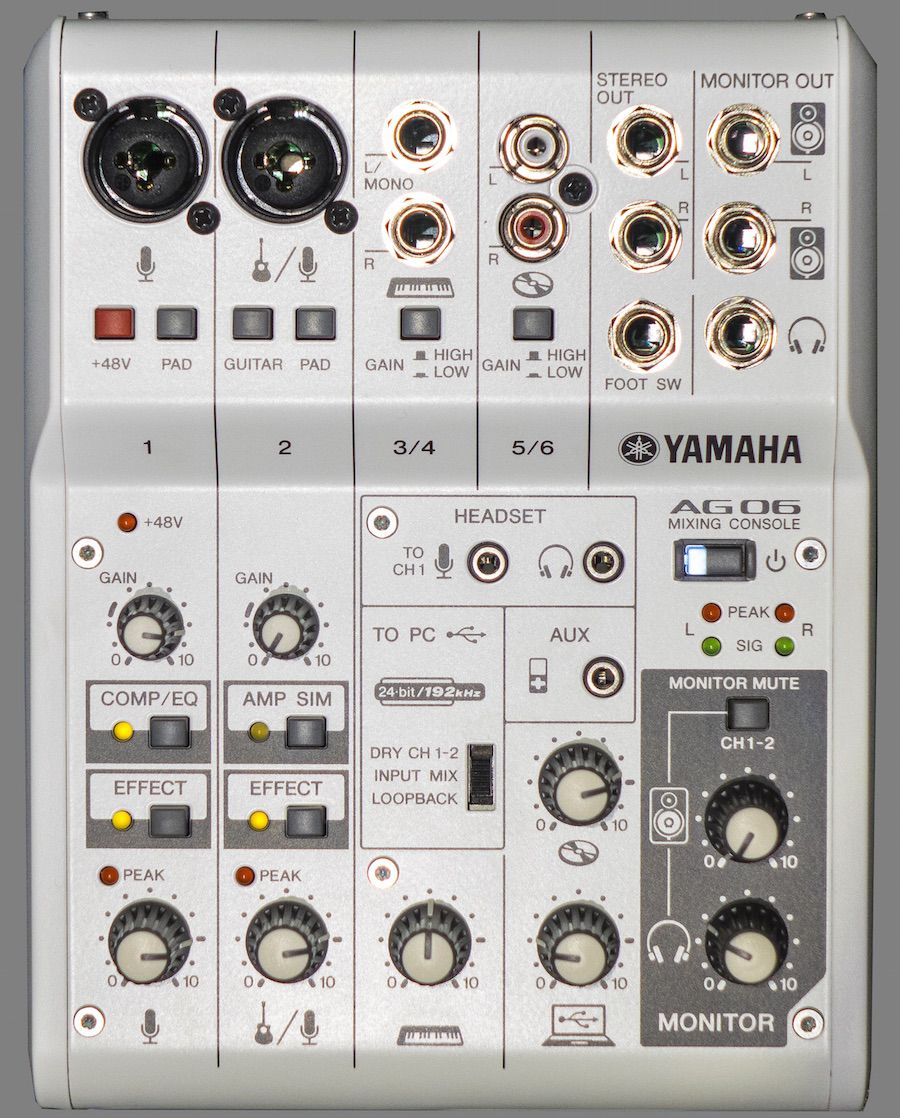 Review: Yamaha AG06, 6-Channel Mixer & USB Audio Interface