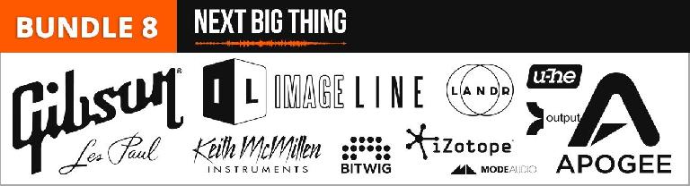 Bundle 8 - Next Big Thing - Gibson, Image Line, u-he, Output, Keith McMillen, Bitwig, iZotope, ModeAudio, Apogee