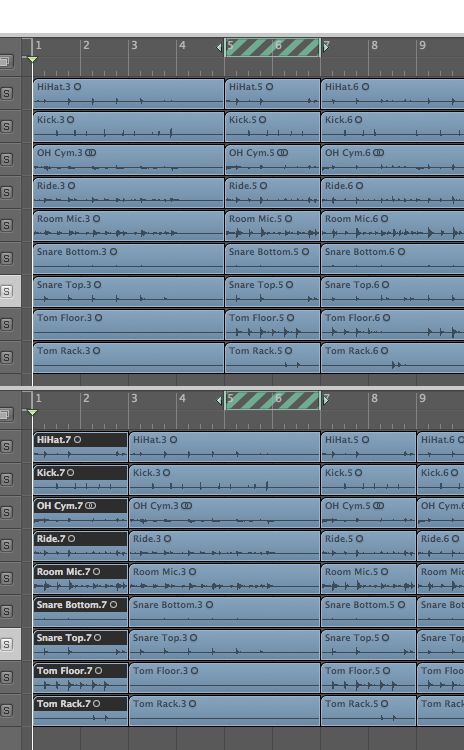 Before and after - Splice: Insert Snipped Section at Playhead