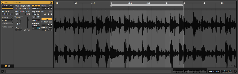 Resulting captured and looped audio.