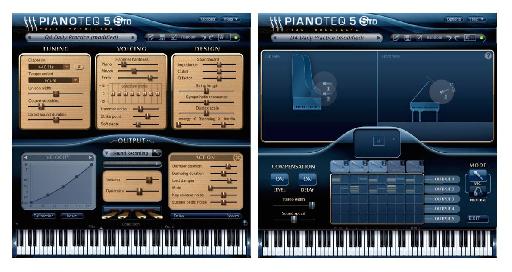 Fig 2 Some of the components of a modeled (piano) instrument (Modartt Pianoteq).