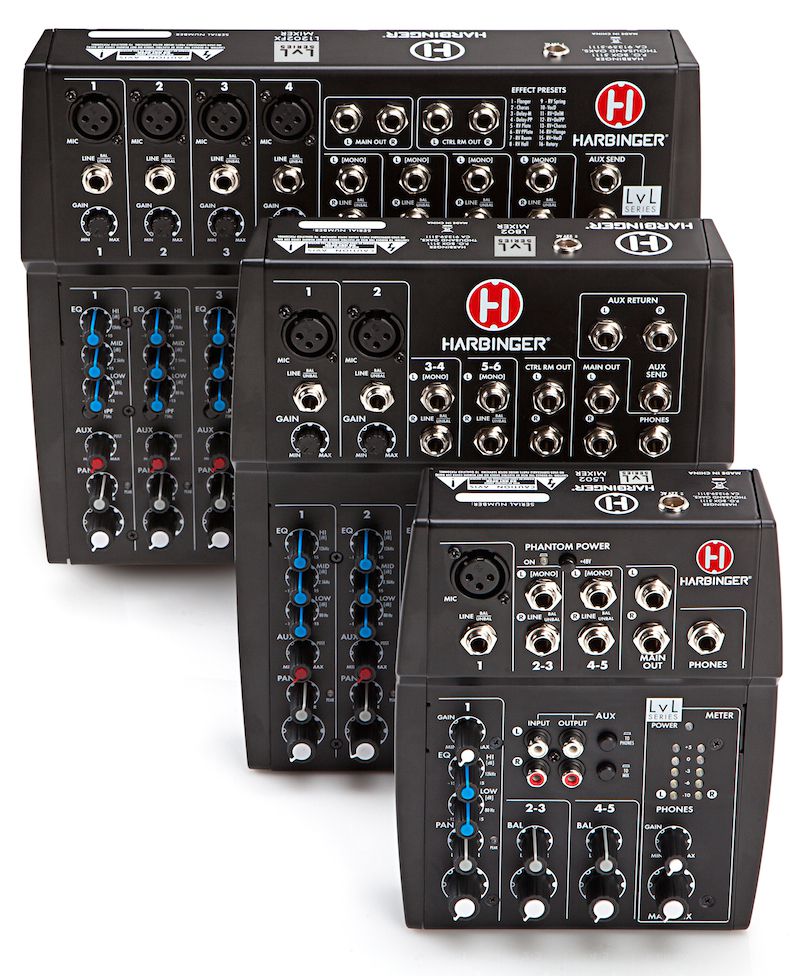 Harbinger Introduces New LvL Series Mixers
