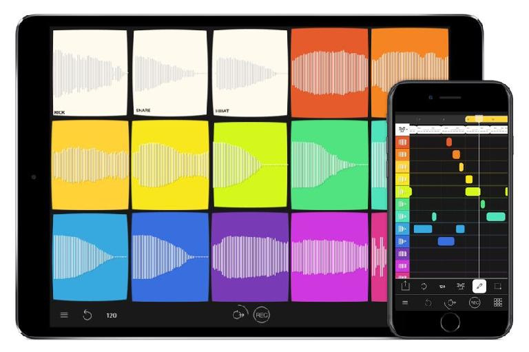 Samplebot on iPad and iPhone.