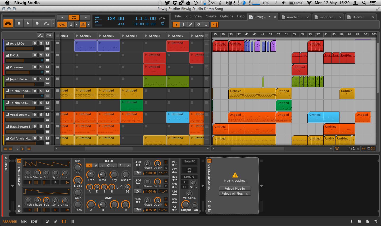 That's right! Bitwig continues to run when a plug-in crashes…