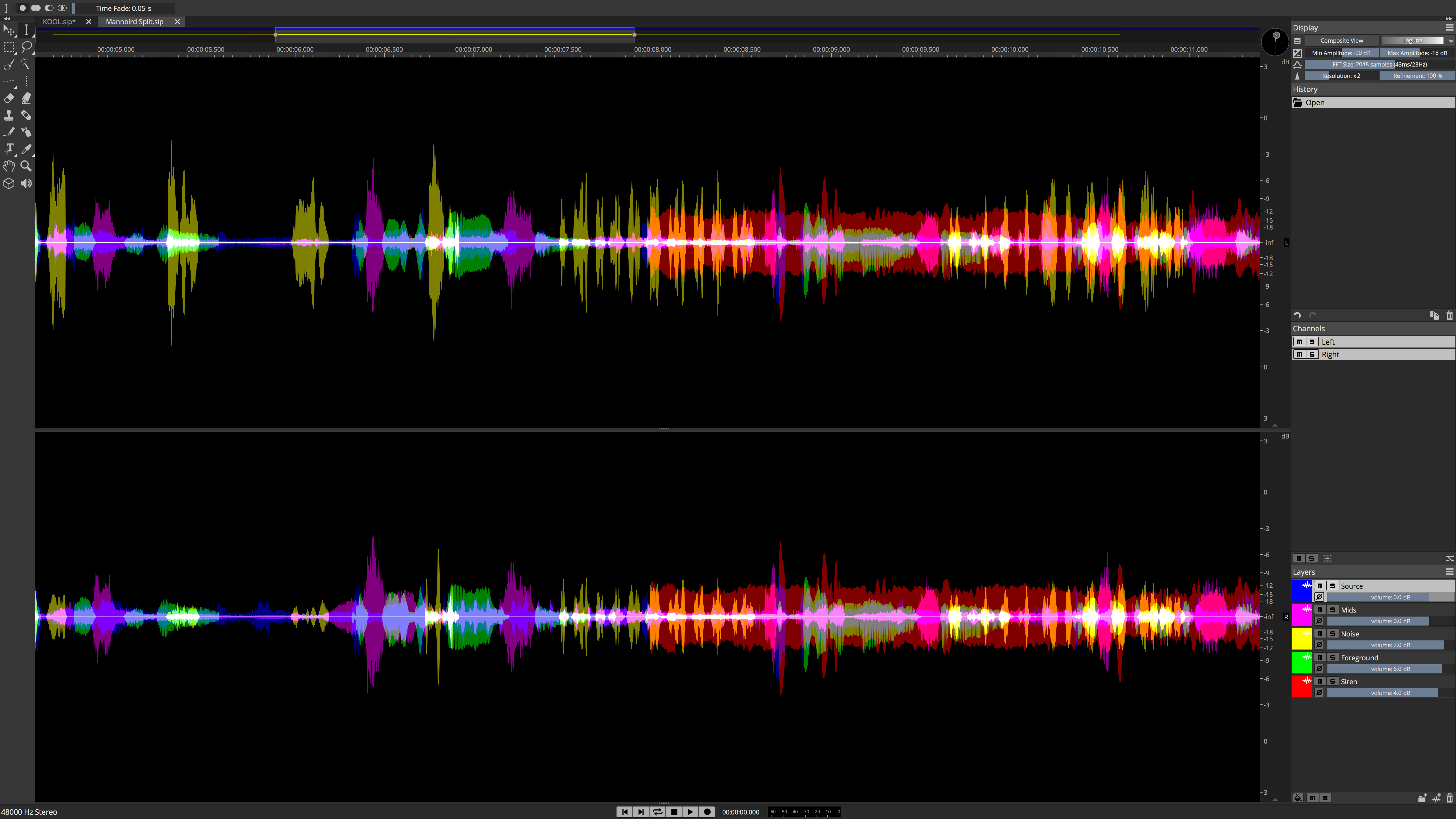 SpectraLayers Pro 7 dual waveform editing