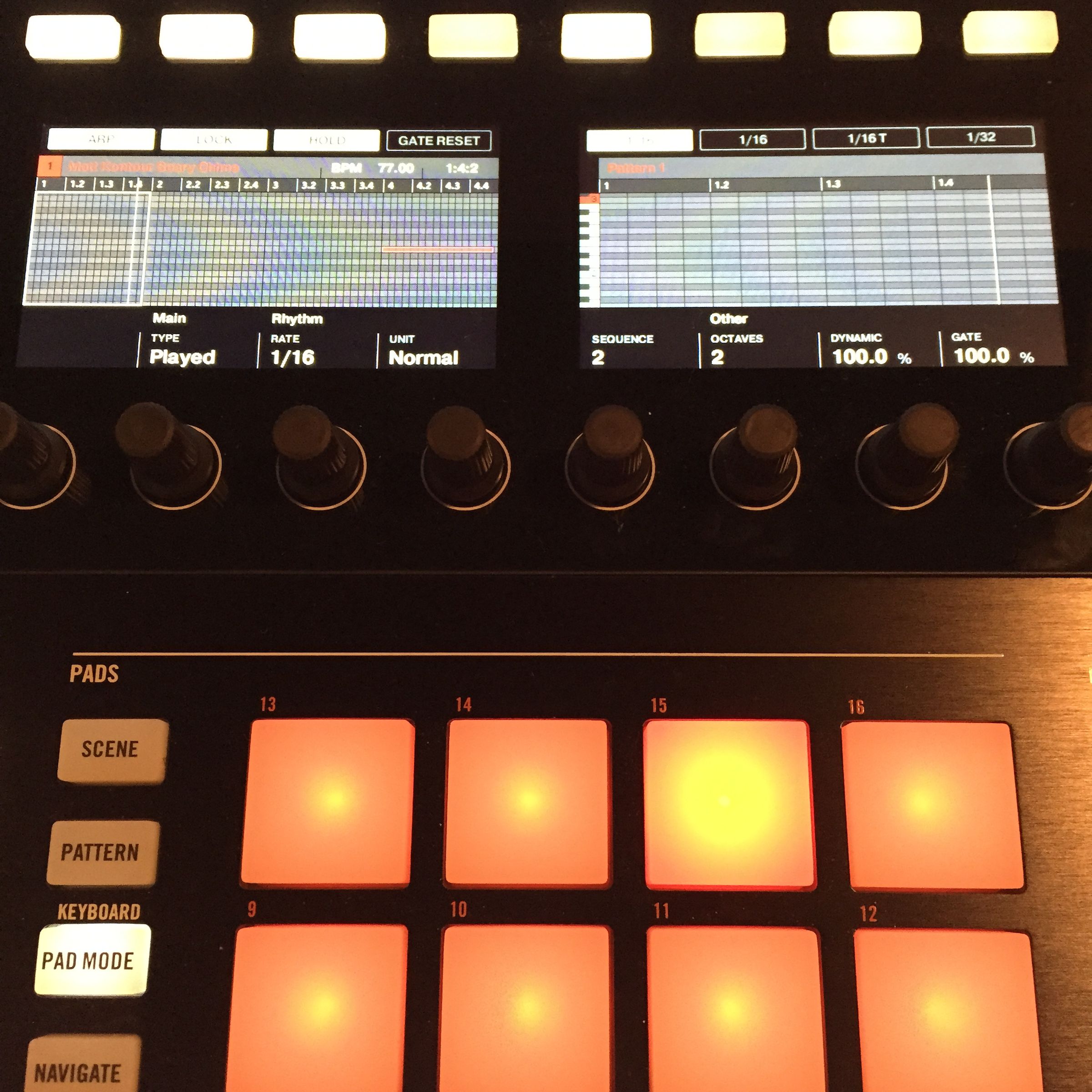 The new Hold function for Maschine's arpeggiator provides a new opportunity for live performance on Maschine.