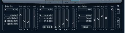 Prologue’s effects section in action