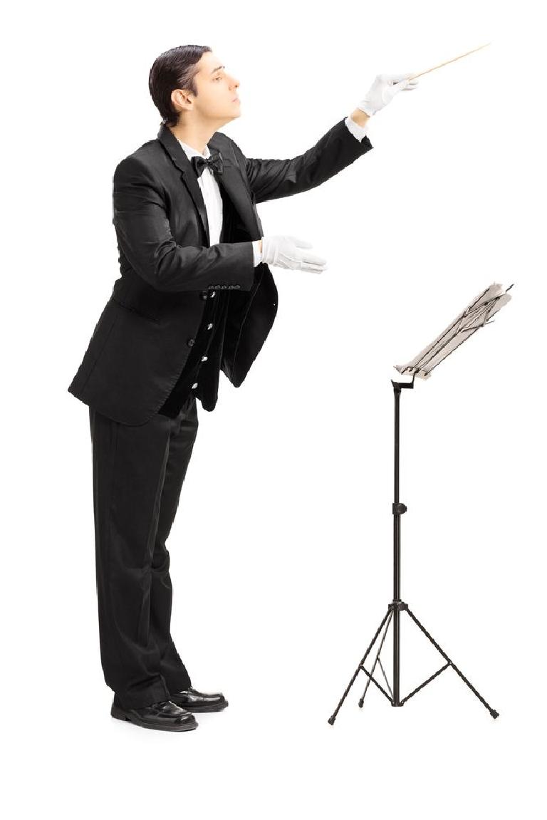 A man conducting an orchestra