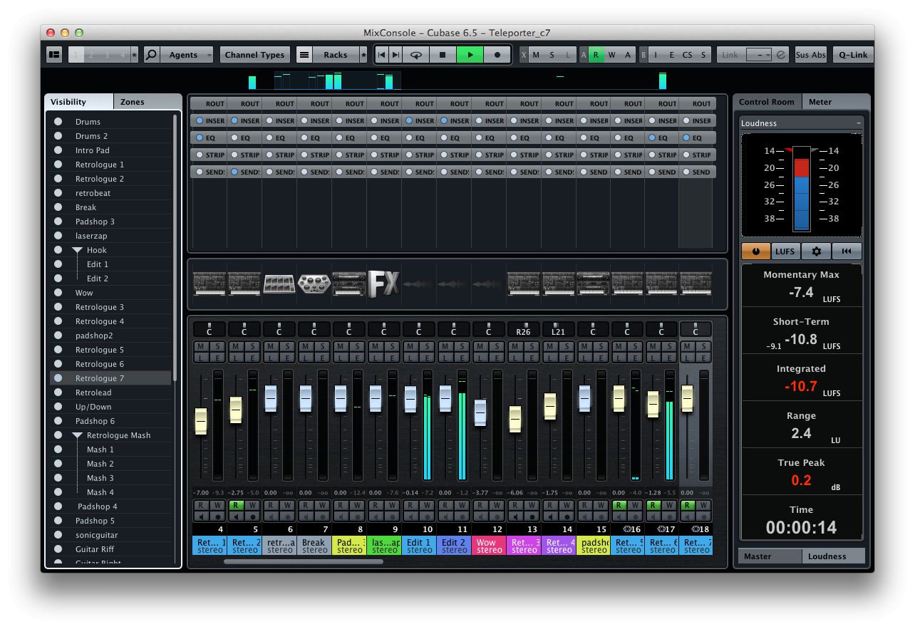 DAW mixers are really advanced, and Cubase 7 has one of the best around.