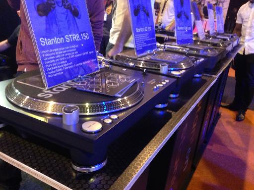 Stanton DJ vinyl turntables.