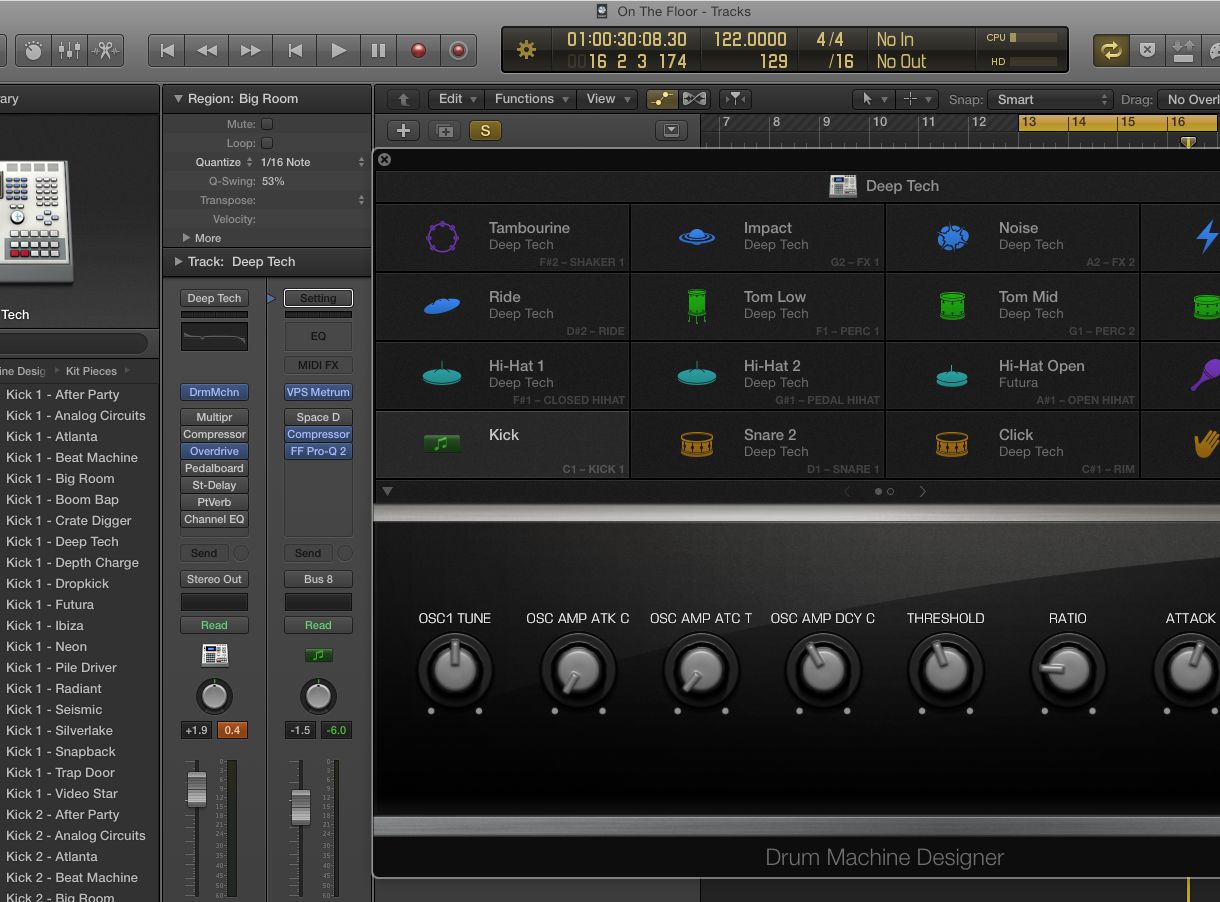 drum pad controller logic pro x