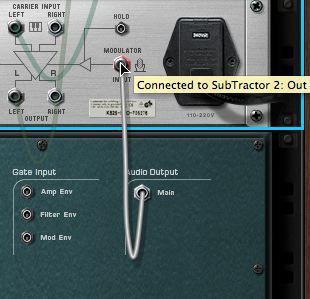 Subtractor audio out to vocoder modulator input