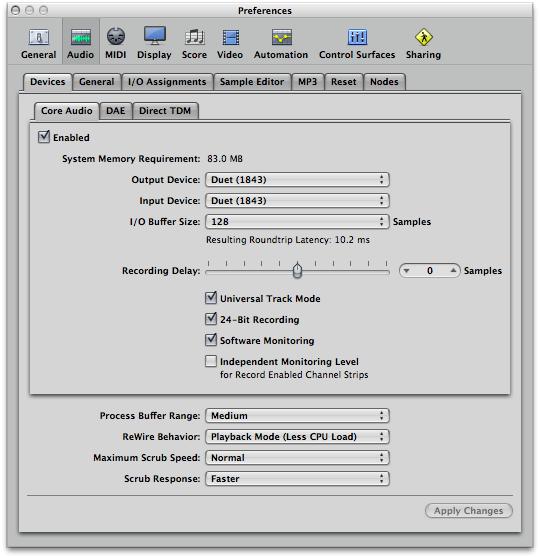 mac core audio app for metering audio output