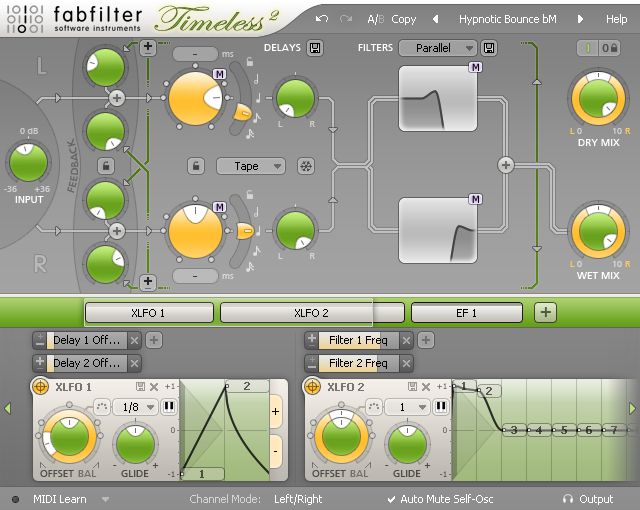 Fabfilter 2 offers not only a great delay sound but endless modulation possibilities.