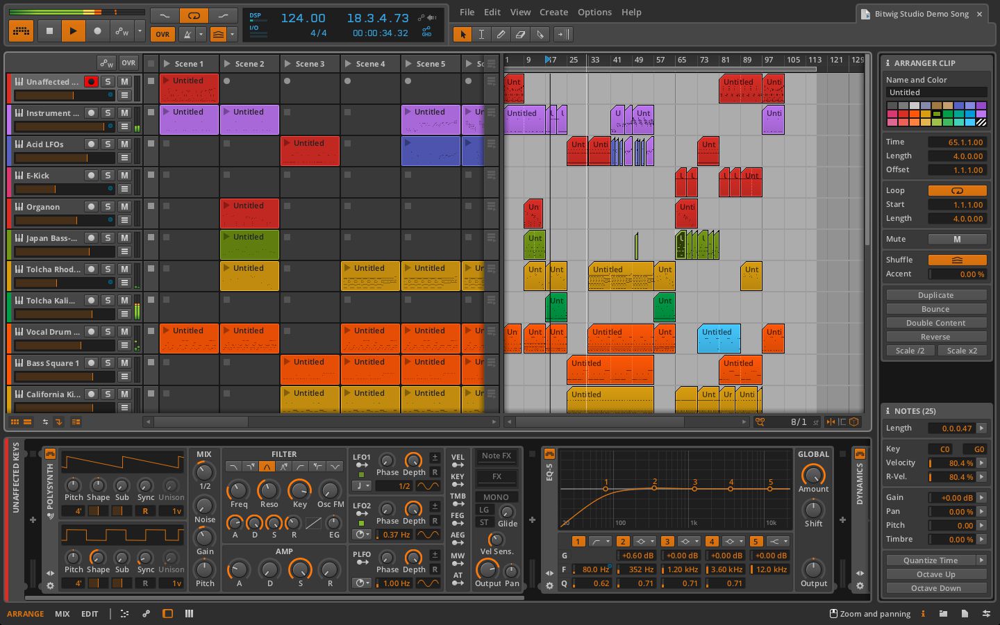 Bitwig 1.0 in all its glory.
