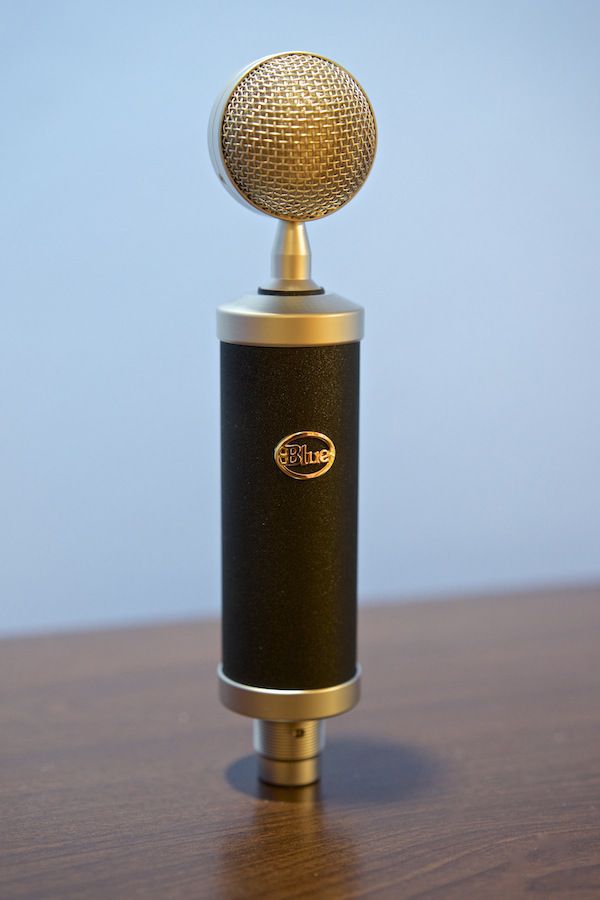 blue baby bottle microphone