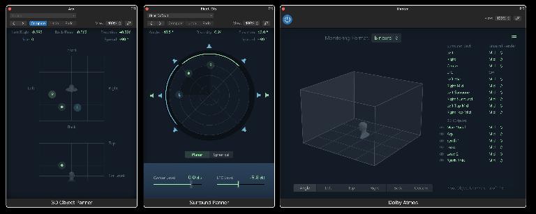The 3D Object Panner, Surround Panner and Atmos Plugin