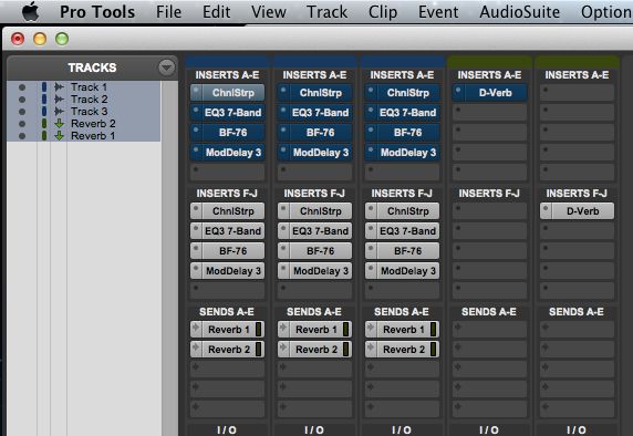 Using Shift-1 with all tracks selected.