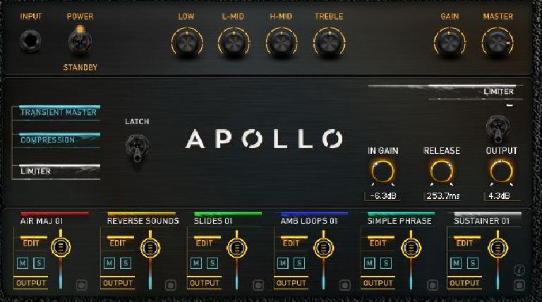 vir2 Apollo Cinematic Guitars effects screen