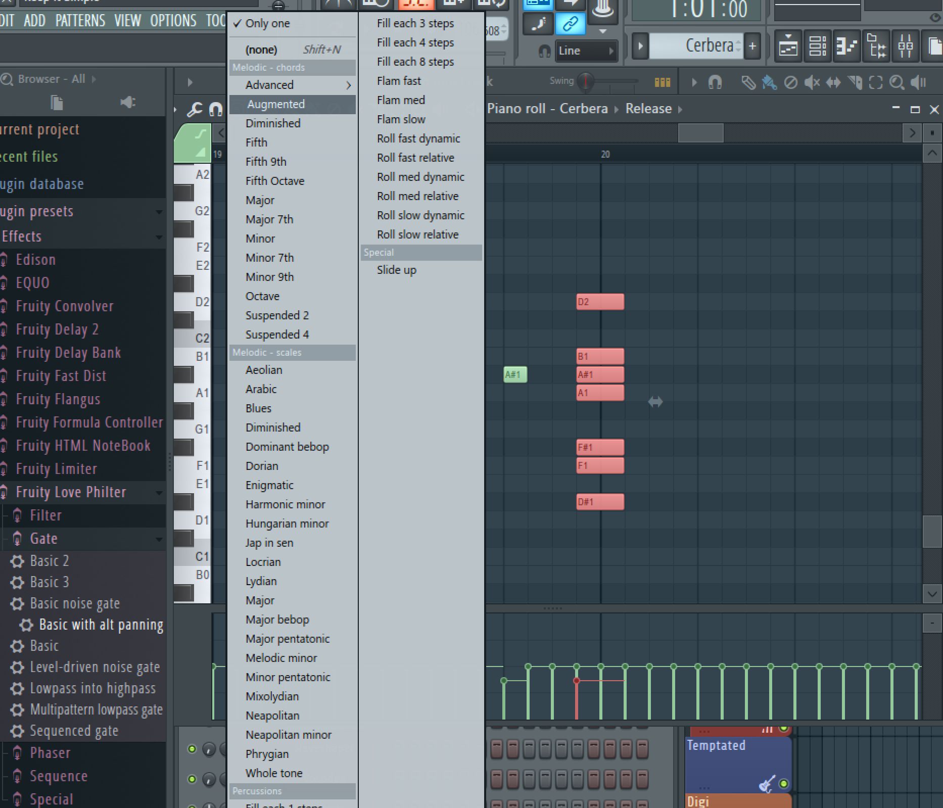 show piano roll while playing flstudio