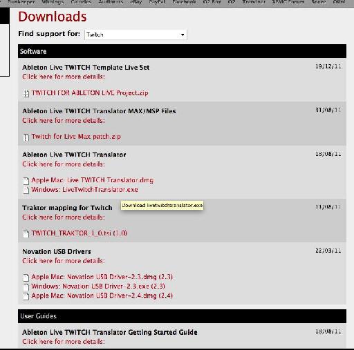 (Pic 3) The Novation site offers some pretty interesting templates and downloads for the Twitch.
