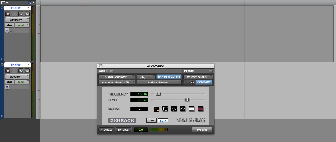 Pic. 2 – Setting Up Binaural Beat in Pro Tools.
