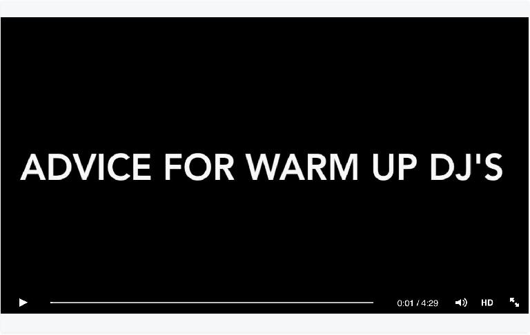 Advice for Warm Up DJs - John 00 Fleming