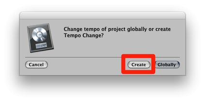 Adjust the tempo using region length and locators