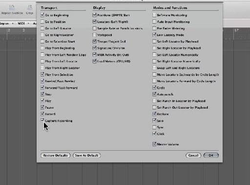 Enable the Capture Recording button in the Transport.