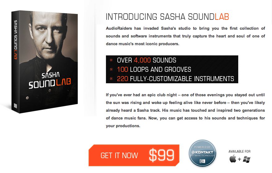 Sasha SoundLab is available through the AudioRaiders website.
