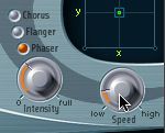 Adjusting the Phaser settings