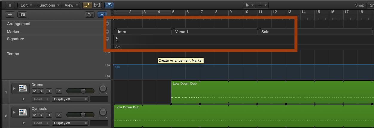 Markers are important both inside and out of Logic Pro X.  Create logical markers that will make it easy to identify sections of your song.