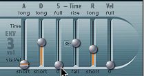 Lower the Sustain (Env 3) to 0.000