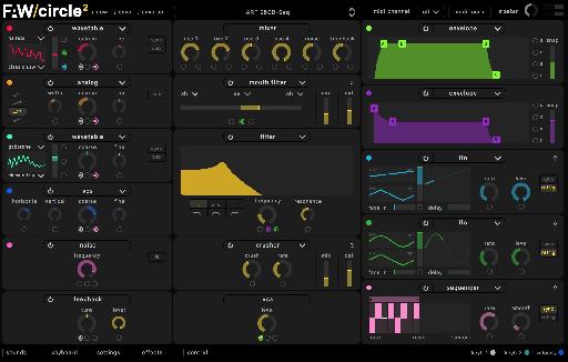 Future Audio Workshop Circle2 interface.