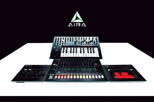 Feast your eyes on this combination of new, old-skool gear: the complete AIRA range featuring: TB-3, TR-8, System-1 and VT-3.