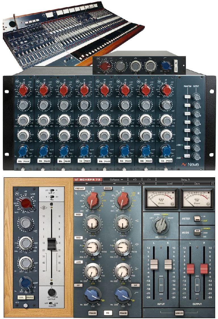 Fig 4 Neve 1073 hardware (top) and software (bottom) 