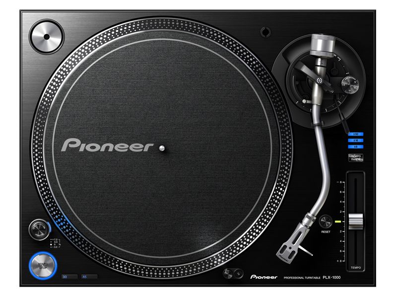 dj turntable top view