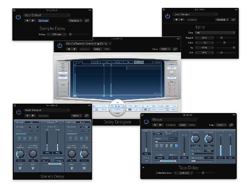 Fig 1 Logic's 5 Delay plug-ins