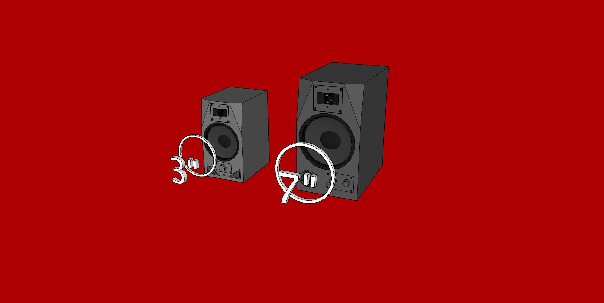 Fig 2: “Small speakers” in this article refer to any monitor with a cone 7” and smaller.