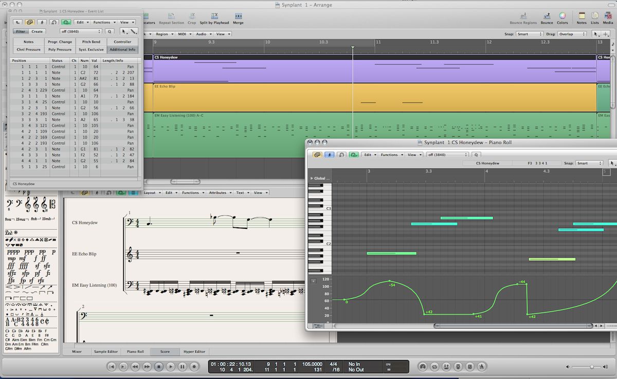 MIDI Editors in Logic 9