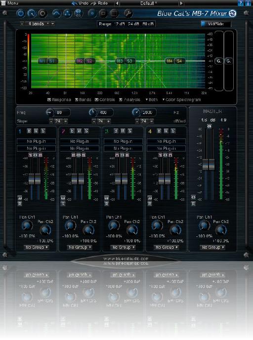 Spectral view in the Blue Cat MB7 Mixer 2.5.