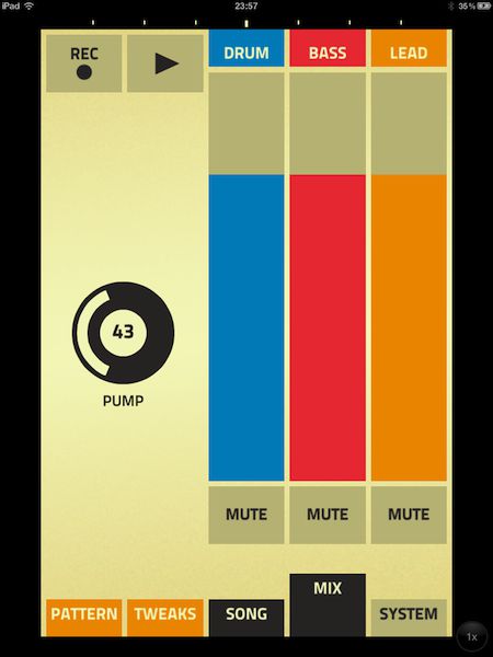 The Mix screen is as intuitive and easy to use as the rest of the Figure interface.