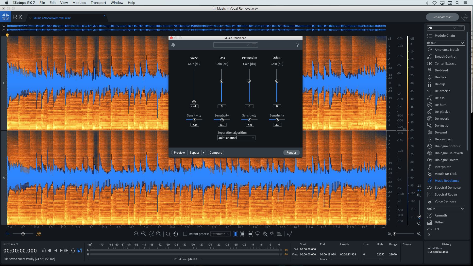 render files izotope rx 6 advanced