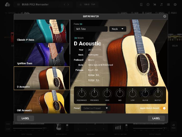 Guitar Match features new acoustic models